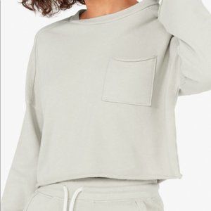 Mate The Label Organic Terry Crop Pocket Sweatshirt